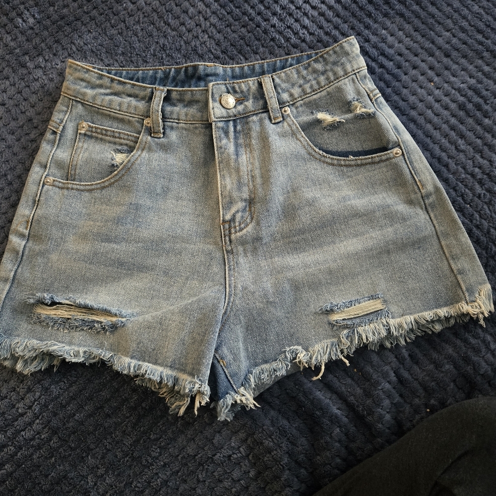 Princess Polly High Waisted Jean Shorts Size 4 Nwot